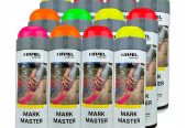Farba geodezyjna MARK MASTER Nivel System 500 ml – fluorescencyjna farba w sprayu