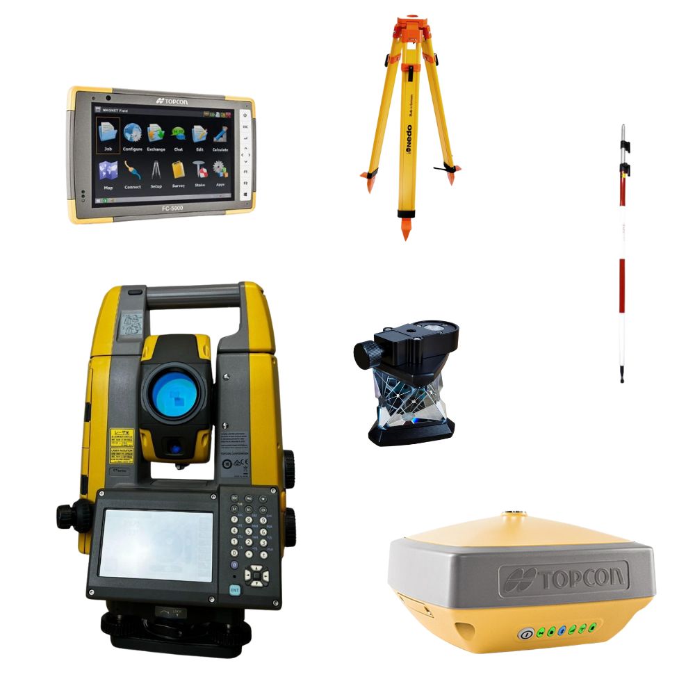 Zestaw hybrydowy tachimetr Topcon GT-503 + HIPER VR+ FC-5000