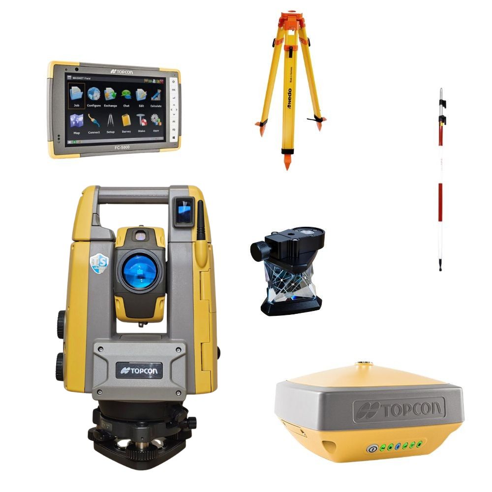 Zestaw hybrydowy tachimetr Topcon GT-503 + HIPER VR+ FC-5000